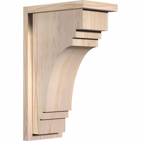 Ekena Millwork Pescadero Smooth Corbel w/Backplate, Douglas Fir, 7 1/2"W x 12"D x 20"H COR08X12X20PEC01SDF - main